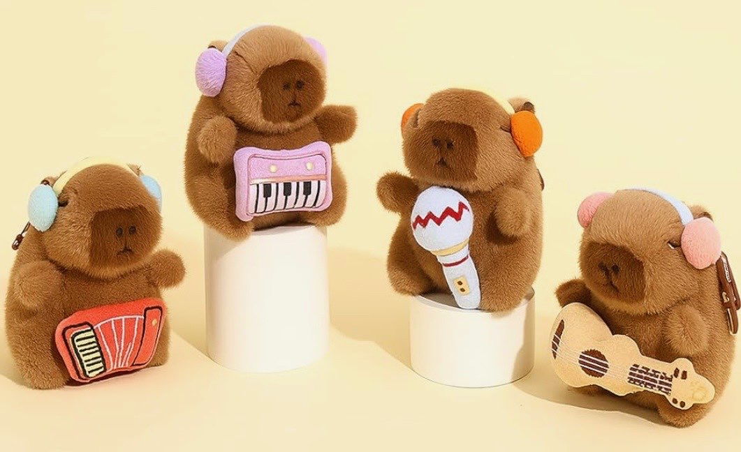 Capybara Stuffed Animal Keychains